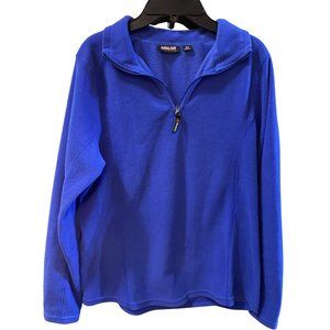 KIRKLAND SIGNATURE POLARTEC WOMEN'S BLUE FLEECE TOP SIZE MEDIUM